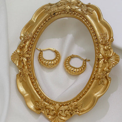 [Raffine]Croissant Hoop Earrings