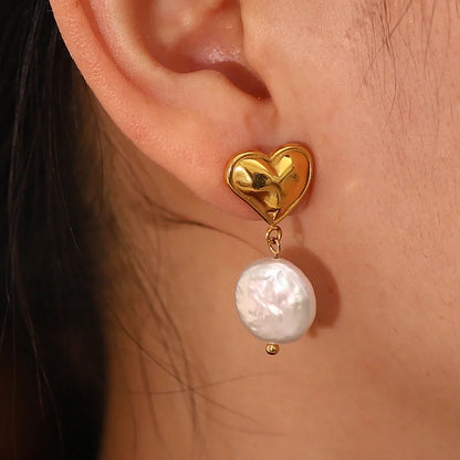 [Raffine]Blanche Freshwater Pearl Earrings