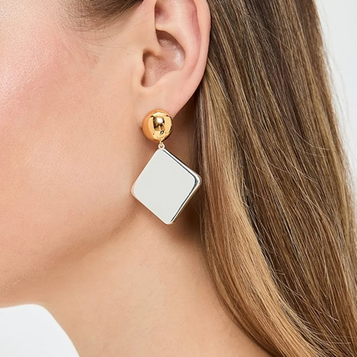 [Raffine]Kelly Geometric Drop Earrings