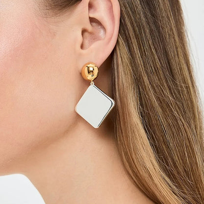 [Raffine]Kelly Geometric Drop Earrings