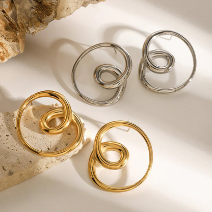 [Raffine]Angelique Golden Twist Earrings