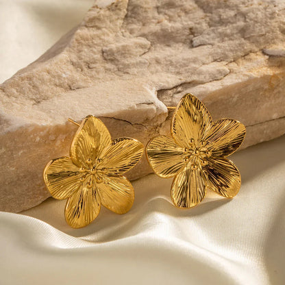[Raffine]Allysa Flower Gold Earrings