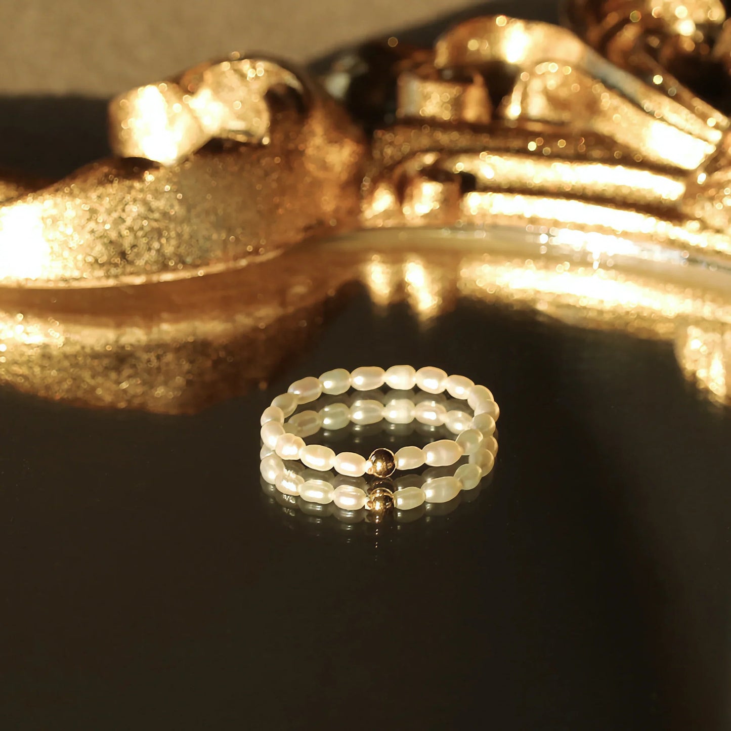 [Raffine]Aurora Pearl Band Ring