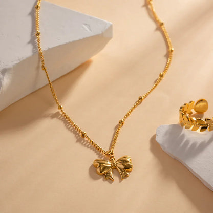 [Raffine]June Bow Necklace
