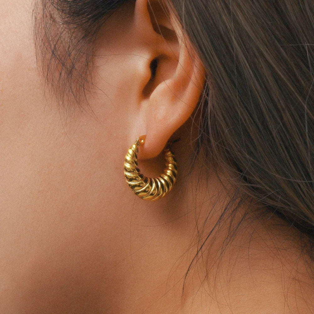 [Raffine]Croissant Hoop Earrings