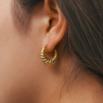 [Raffine]Croissant Hoop Earrings