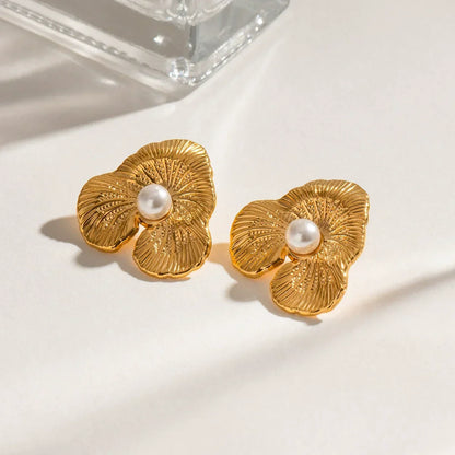 [Raffine]Klara Floral Pearl Earrings