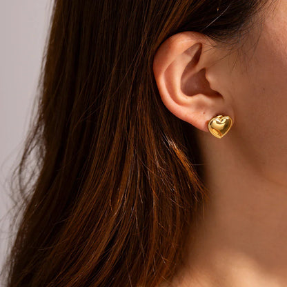 [Raffine]Ruth Heart Gold Earrings