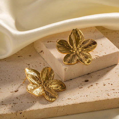[Raffine]Allysa Flower Gold Earrings