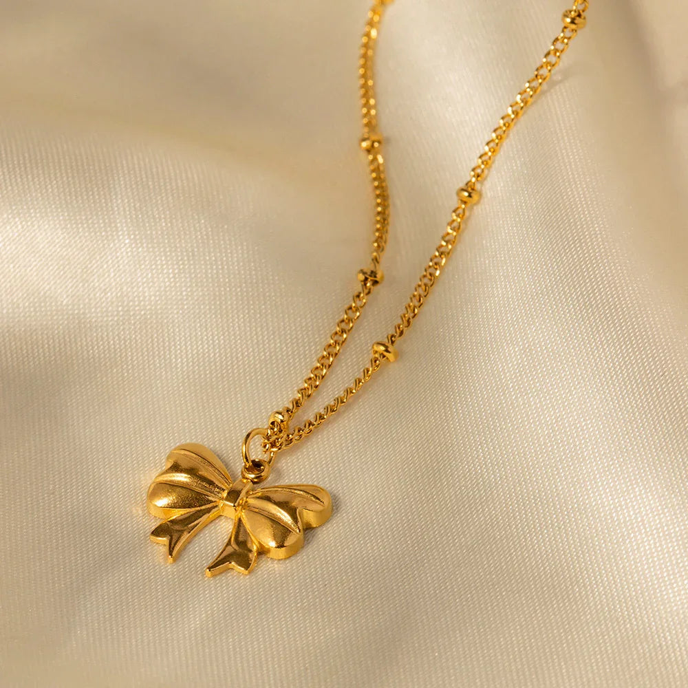 [Raffine]June Bow Necklace