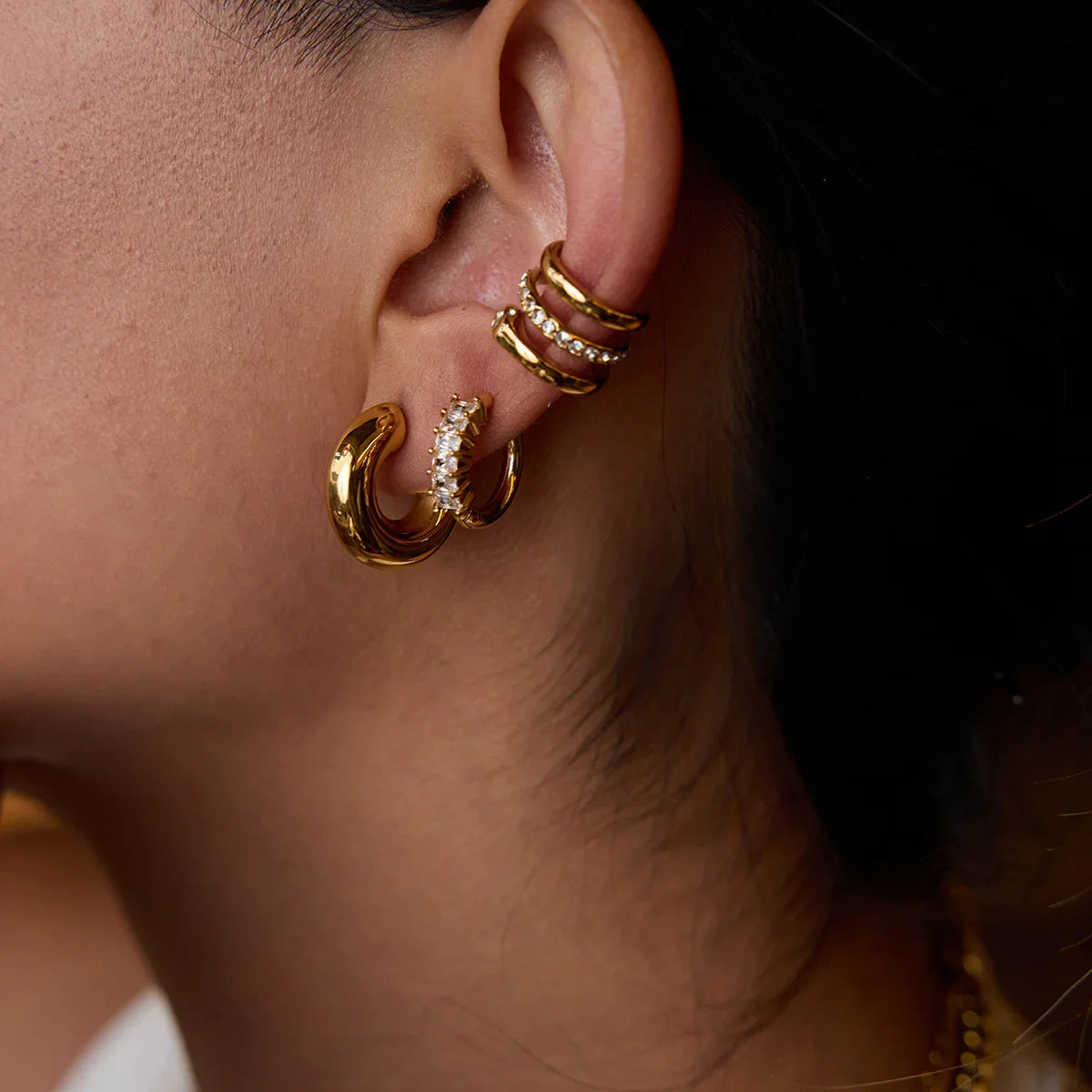 [Raffine]Orielle Staple Gold Earrings Bundle
