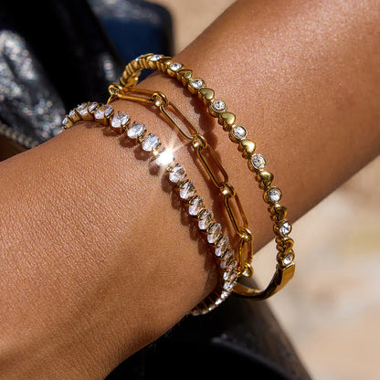 [Raffine]Avaria Oval Cut Tennis Bracelet
