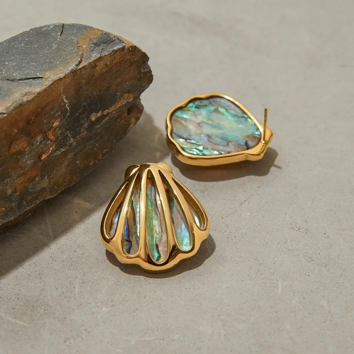 [Raffine]Nixie Gold Seashell Earrings