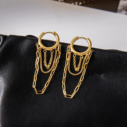 [Raffine]Alaina Link Chain Hoops
