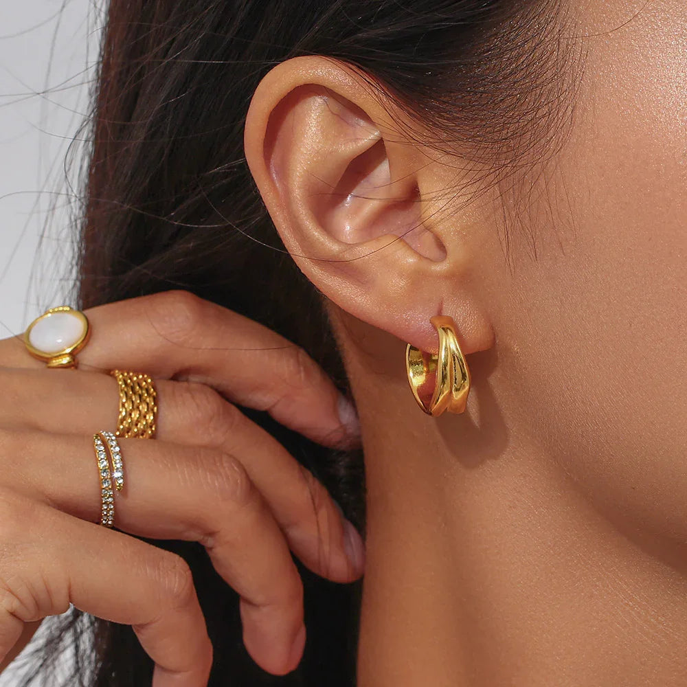 [Raffine]Emily Wave Earrings