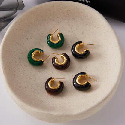 [Raffine]Lexi Chunky Enamel Hoops