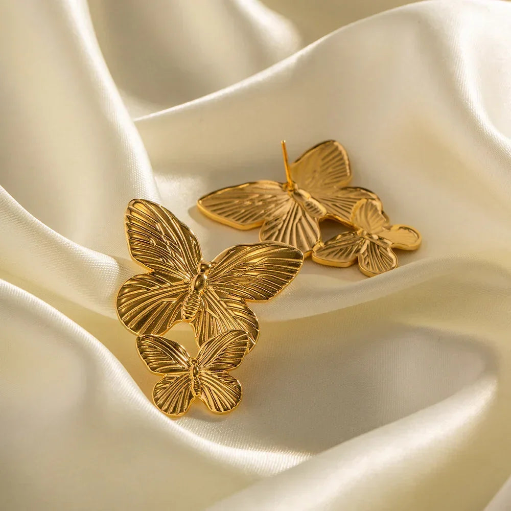 [Raffine]Butterfly Gold Earrings