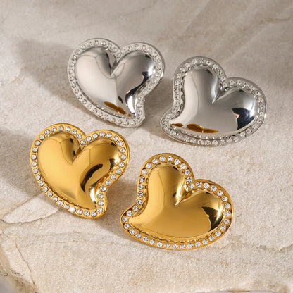[Raffine]Holly Heart Gold Earrings