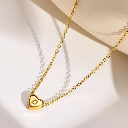 [Raffine]Heart Initial Gold Necklace