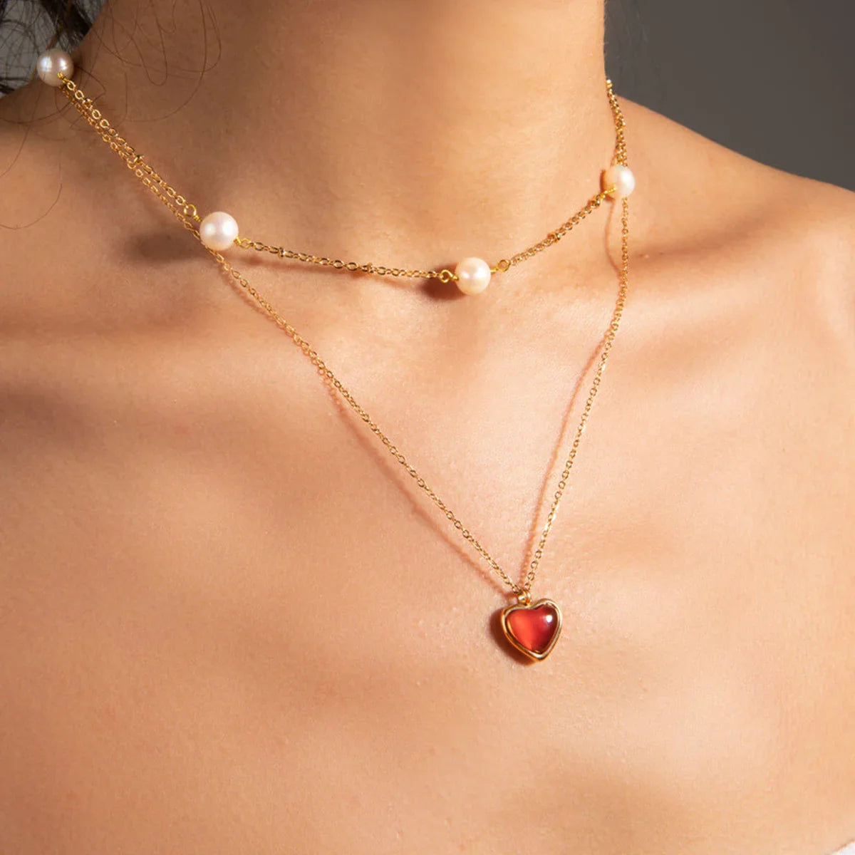 [Raffine]Cecily Gold Heart Necklace