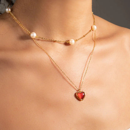 [Raffine]Cecily Gold Heart Necklace