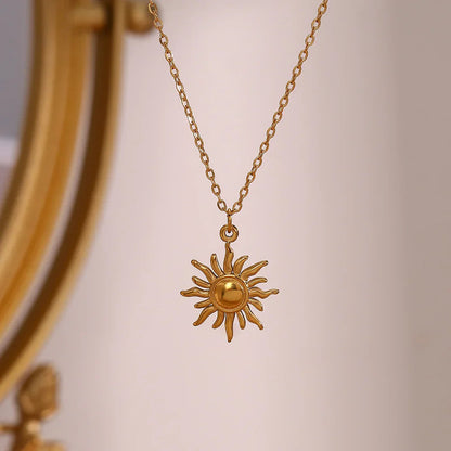 [Raffine]Eliora Gold Sun Necklace