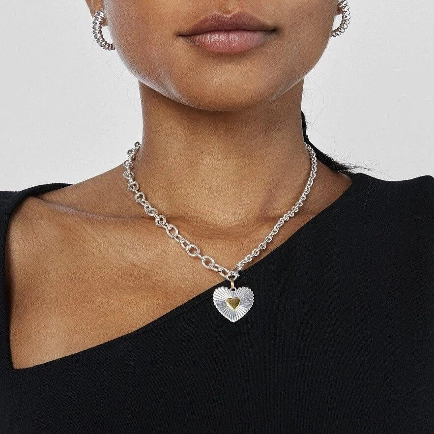 [Raffine]Judith Two Tone Heart Pendant