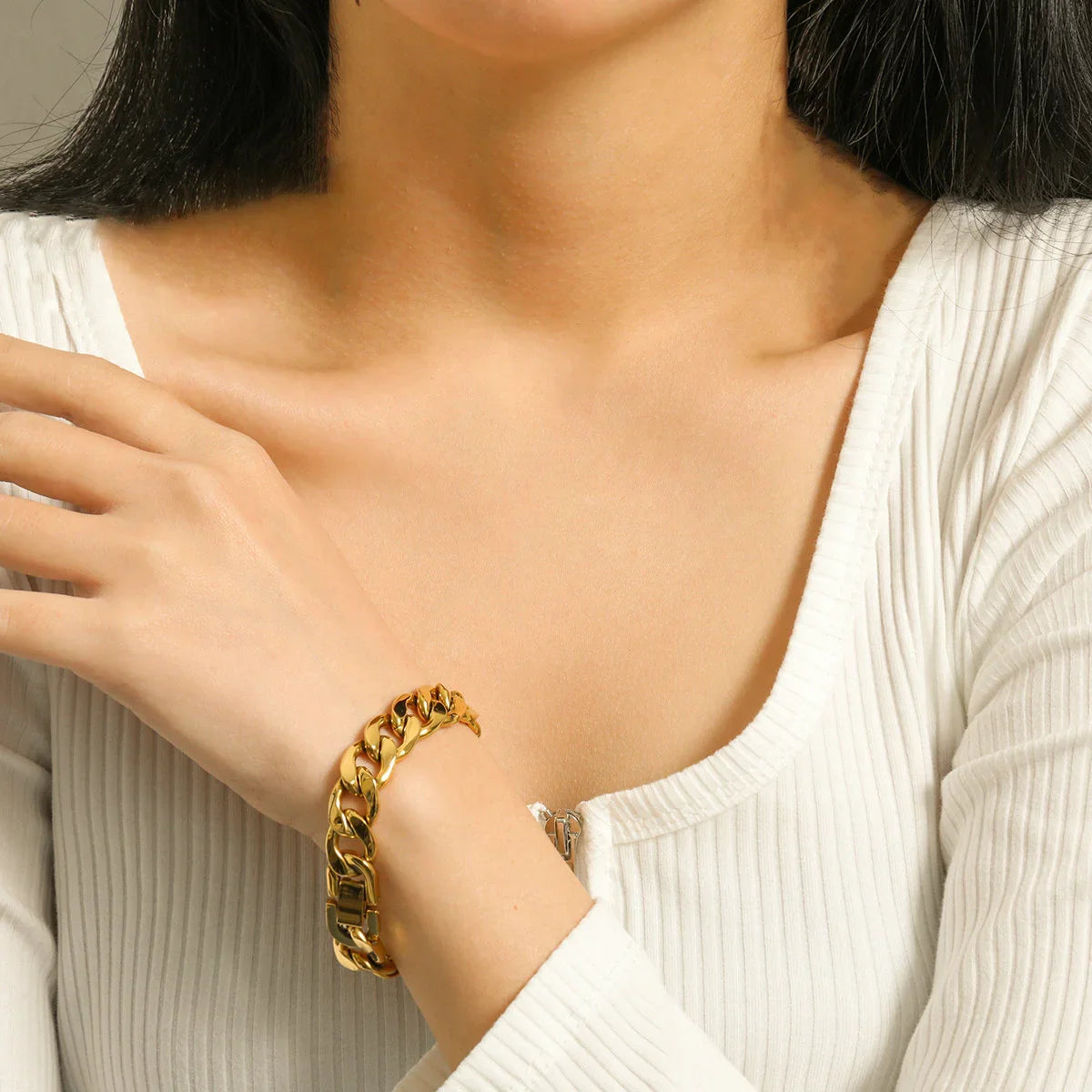 [Raffine]Kayle Gold Chain Bracelet