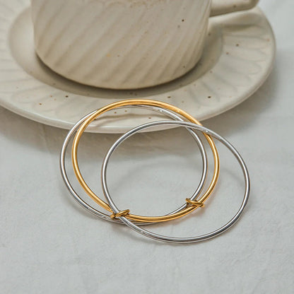 [Raffine]Romina Two Tone Stacked Bracelet