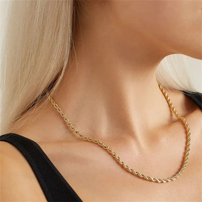 [Raffine]Bianca Rope Chain Gold Necklace