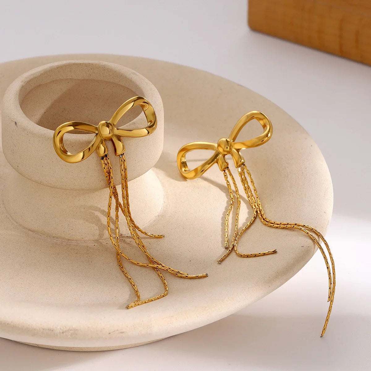 [Raffine]Yvette Bow Earrings