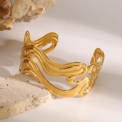[Raffine]Anissa Wavy Gold Bracelet