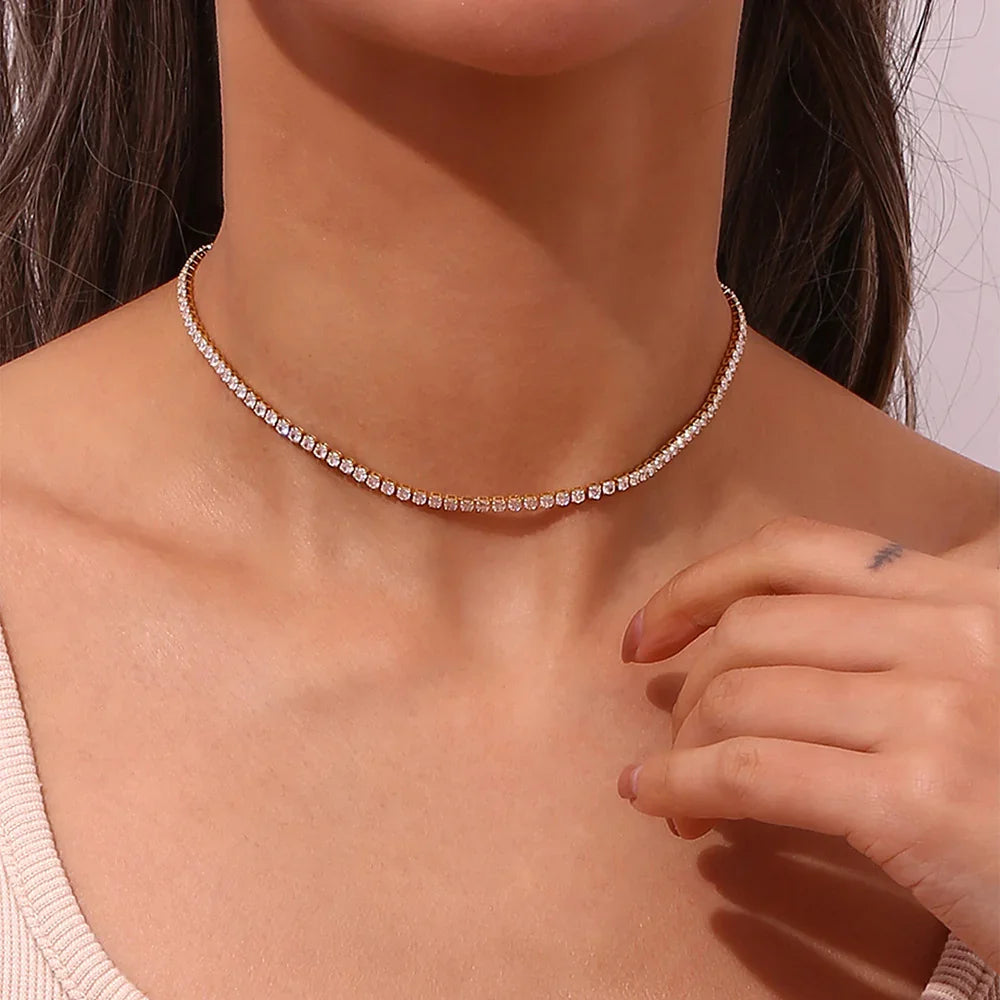[Raffine]Isolde Diamond Tennis Necklace