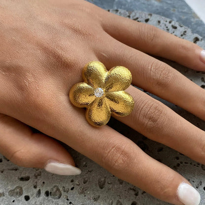 [Raffine]Flora Gold Petal Ring