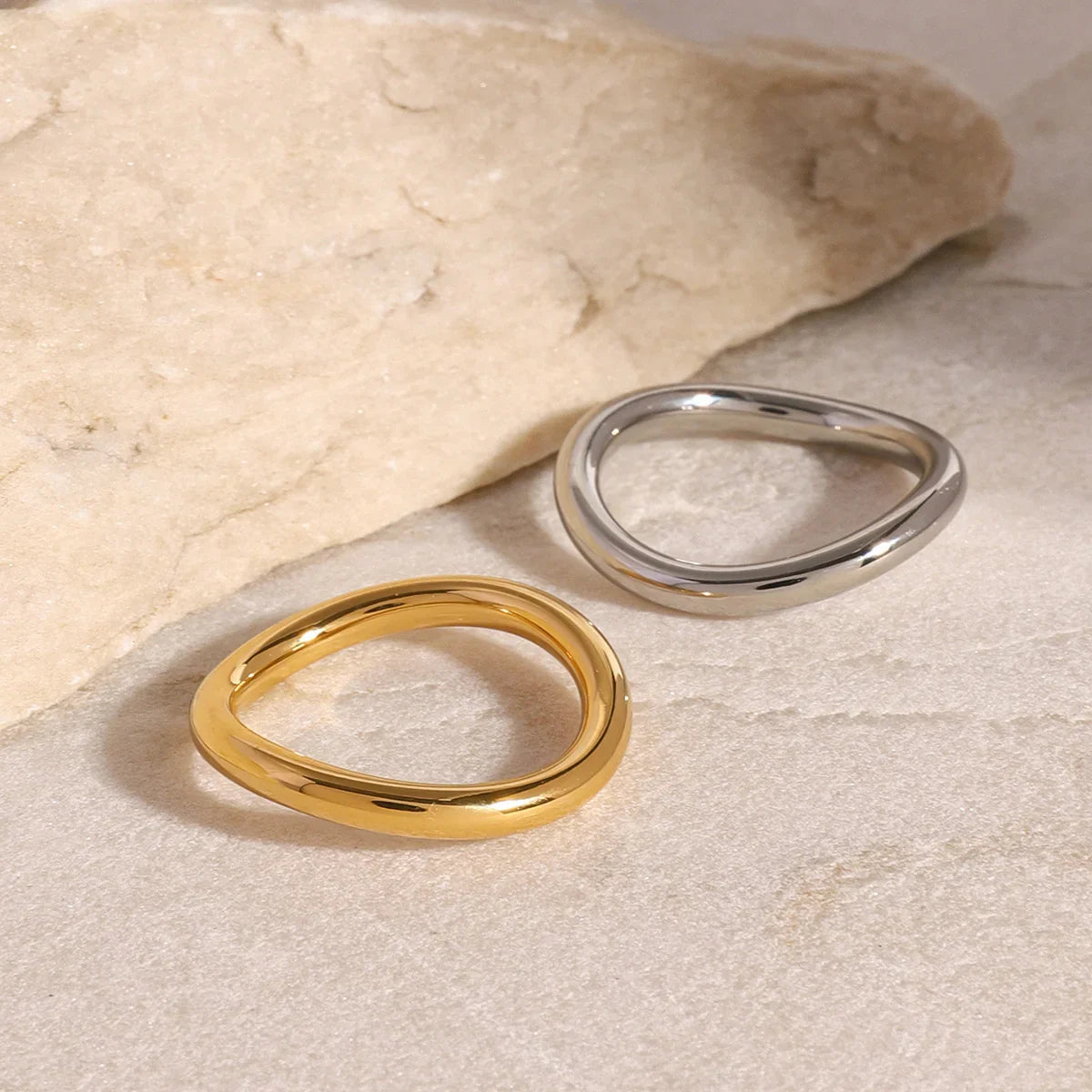 [Raffine]Miley Gold & Silver Layered Rings