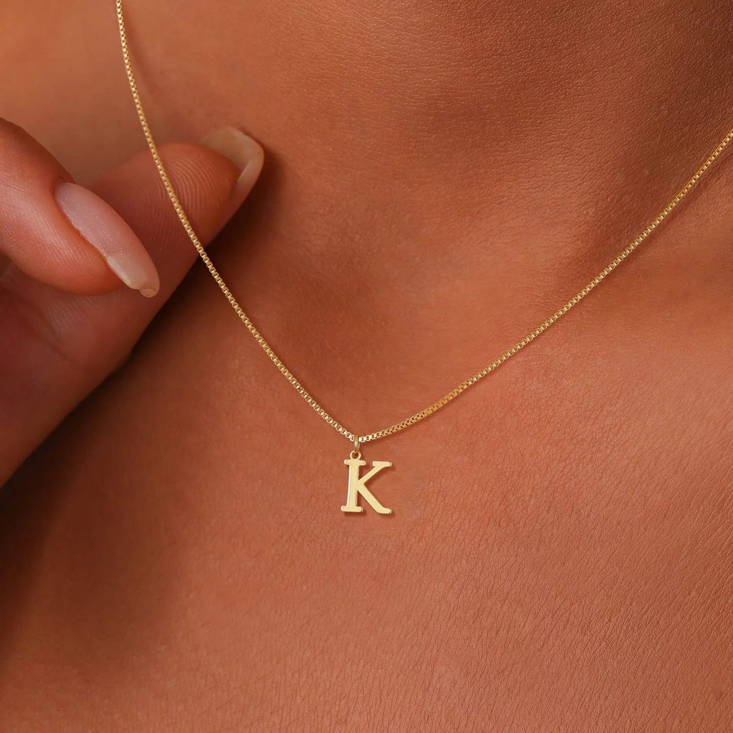 [Raffine]Therese Letter Initial Gold Necklace