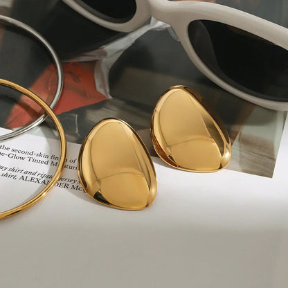 [Raffine]Carrie Chunky Bean Gold Earrings