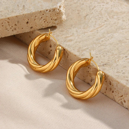 [Raffine]Denisse Twisted Hoop Earrings