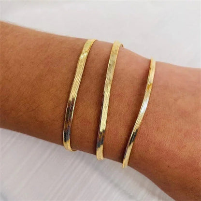 [Raffine]Vida Gold Herringbone Bracelet