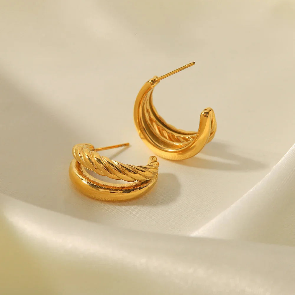 [Raffine]Cecilia Layered Earrings
