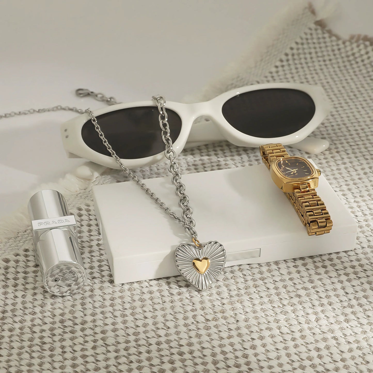 [Raffine]Judith Two Tone Heart Pendant