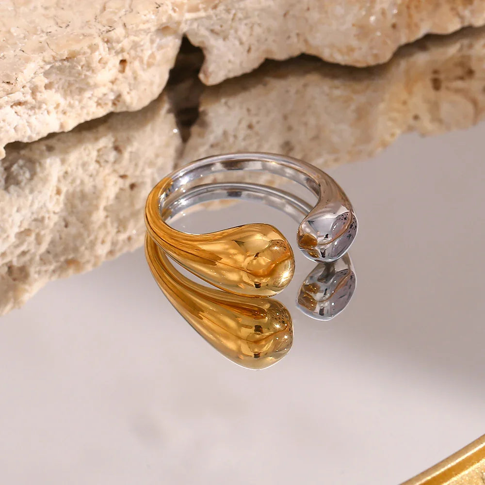 [Raffine]Seren Two Tone Gold Ring