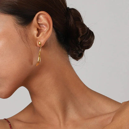 [Raffine]Aspen Gold Earrings