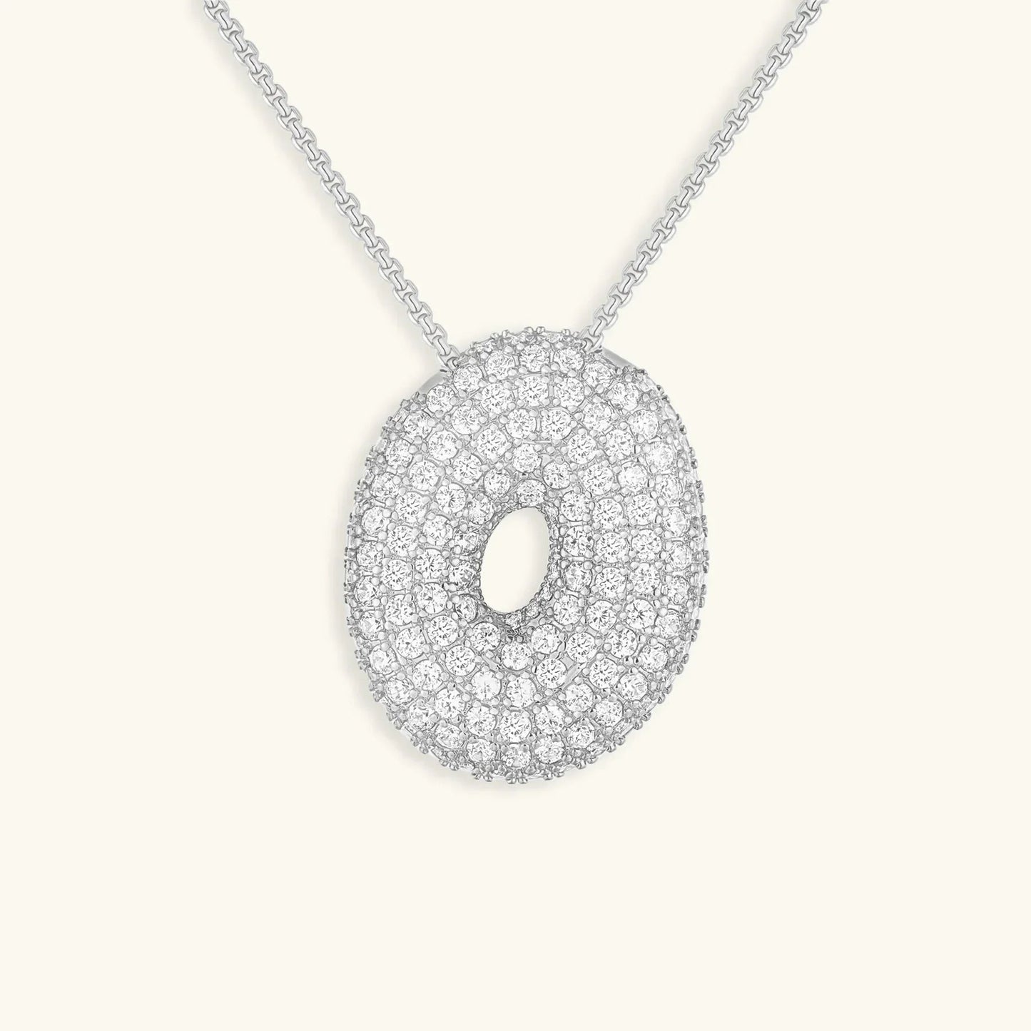 [Raffine]Bubble Initial Diamond Necklace