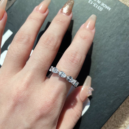 [Raffine] Exquisito anillo de tenis con corte de pera