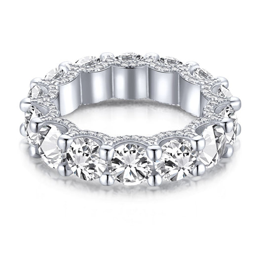 [Raffine] Precioso anillo de tenis de corte redondo