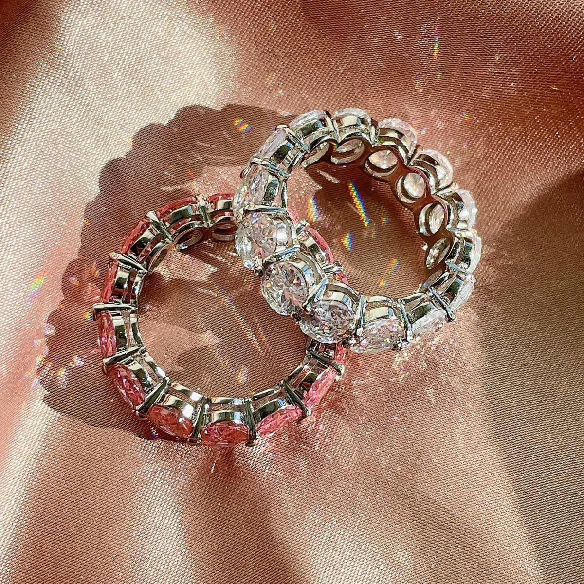 [Raffine] Anillo de tenis de corte cojín alargado y delicado