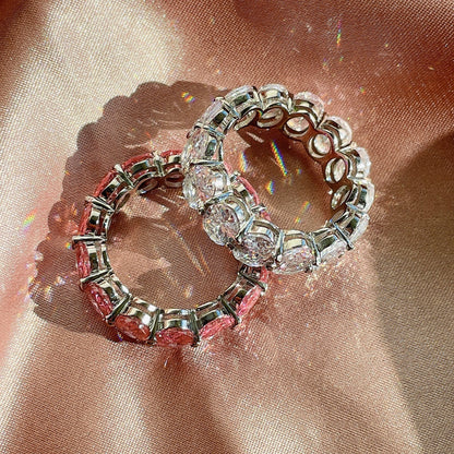 [Raffine] Anillo de tenis de corte cojín alargado y delicado