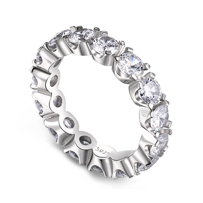 [Raffine] Anillo de tenis Eternity de corte redondo