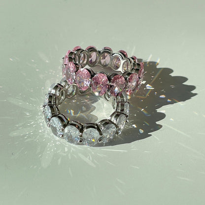 [Raffine] Anillo de tenis de corte cojín alargado y delicado